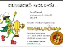 Oklevelek - Tudásbajnokság